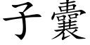 子囊 (楷體矢量字庫)