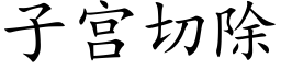 子宫切除 (楷体矢量字库)