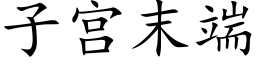 子宫末端 (楷体矢量字库)