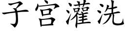 子宫灌洗 (楷体矢量字库)