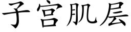 子宫肌层 (楷体矢量字库)