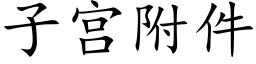 子宫附件 (楷体矢量字库)