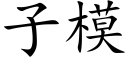 子模 (楷體矢量字庫)