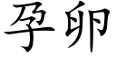 孕卵 (楷體矢量字庫)