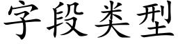 字段類型 (楷體矢量字庫)