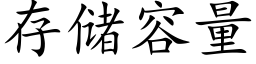 存儲容量 (楷體矢量字庫)