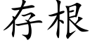 存根 (楷體矢量字庫)