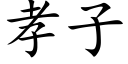 孝子 (楷体矢量字库)