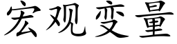 宏觀變量 (楷體矢量字庫)