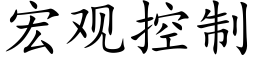 宏观控制 (楷体矢量字库)