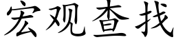 宏觀查找 (楷體矢量字庫)