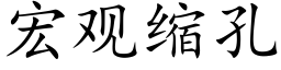 宏观缩孔 (楷体矢量字库)