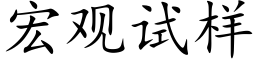 宏观试样 (楷体矢量字库)