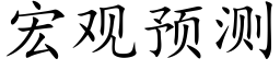 宏观预测 (楷体矢量字库)