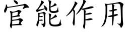 官能作用 (楷体矢量字库)