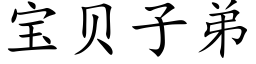 宝贝子弟 (楷体矢量字库)