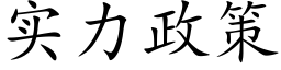 实力政策 (楷体矢量字库)