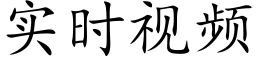 实时视频 (楷体矢量字库)