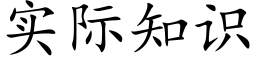 实际知识 (楷体矢量字库)