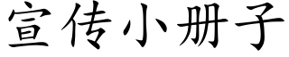 宣传小册子 (楷体矢量字库)