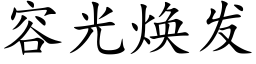 容光煥發 (楷體矢量字庫)