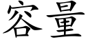 容量 (楷體矢量字庫)