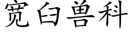 宽臼兽科 (楷体矢量字库)