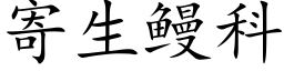 寄生鳗科 (楷体矢量字库)