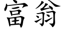 富翁 (楷体矢量字库)