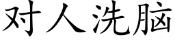 对人洗脑 (楷体矢量字库)