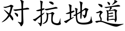 对抗地道 (楷体矢量字库)