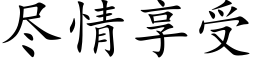 尽情享受 (楷体矢量字库)