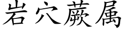 岩穴蕨属 (楷体矢量字库)