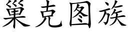 巢克图族 (楷体矢量字库)