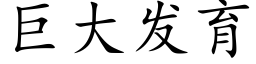 巨大发育 (楷体矢量字库)