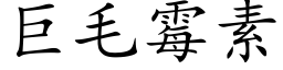 巨毛霉素 (楷体矢量字库)