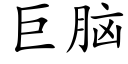 巨脑 (楷体矢量字库)