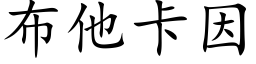 布他卡因 (楷体矢量字库)