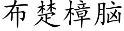 布楚樟腦 (楷體矢量字庫)