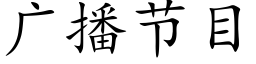 廣播節目 (楷體矢量字庫)