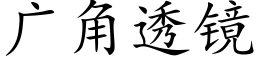 廣角透鏡 (楷體矢量字庫)