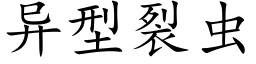 異型裂蟲 (楷體矢量字庫)