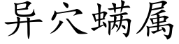 異穴螨屬 (楷體矢量字庫)