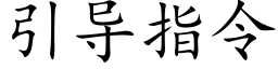 引导指令 (楷体矢量字库)