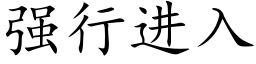 强行进入 (楷体矢量字库)