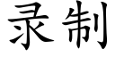 录制 (楷体矢量字库)