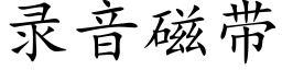 录音磁带 (楷体矢量字库)