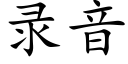 录音 (楷体矢量字库)