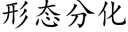 形态分化 (楷体矢量字库)