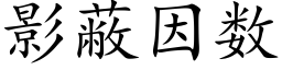 影蔽因數 (楷體矢量字庫)